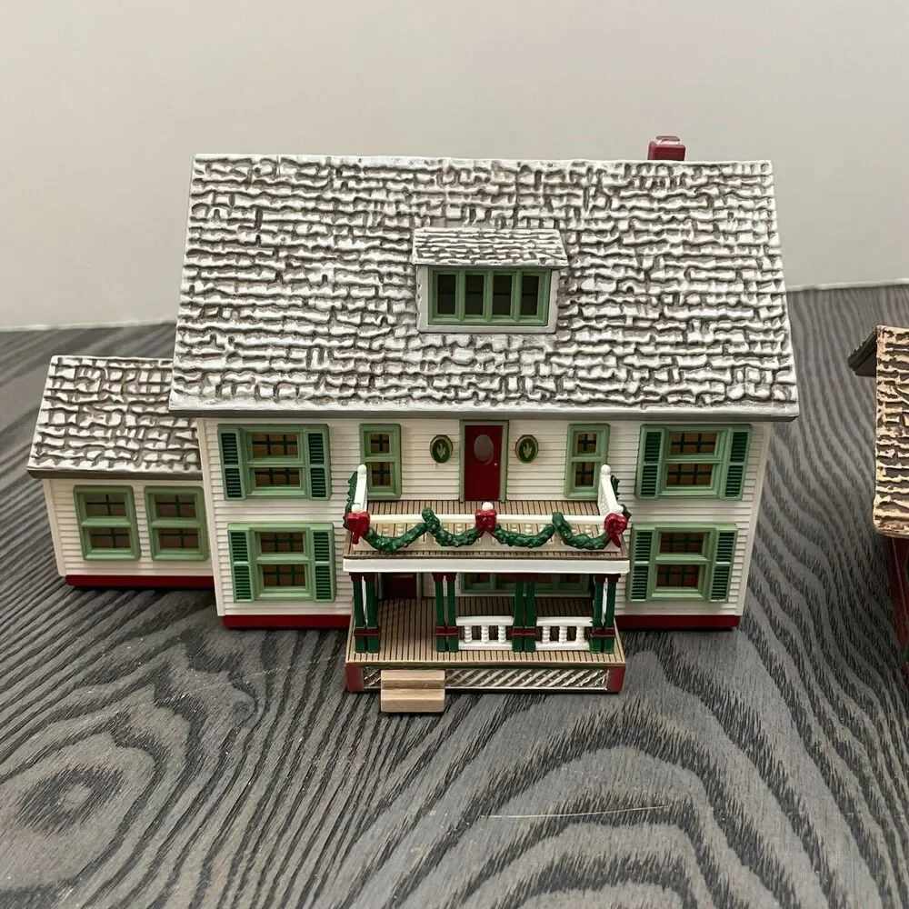 Vintage Hallmark Sarah Plain and Tall Lot of 5 Houses Christmas Holiday Open Box